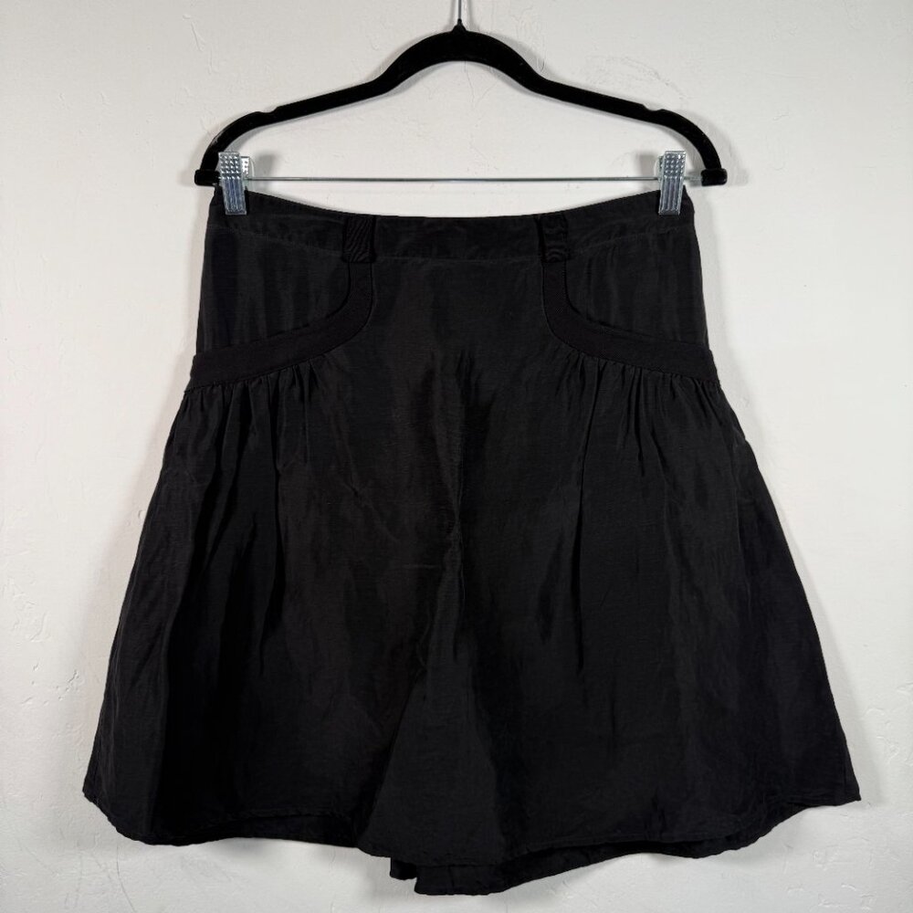 Emporio Armani Black Classic Look Flowy Effortlessly Stylish Mini Skirt Size 8